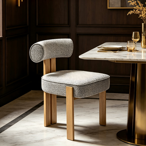 Modern Upholstered Dining Chair, Armless Side Chair