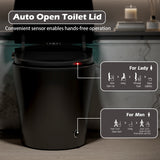 Smart Toilet with Bidet Built in, Bidet Toilet with Heated Seat, Foot Kick