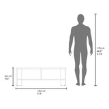 TV Stand - Modern - One Door Cabinet and One Open Shelf