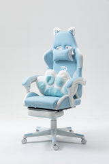 Cat Ears Gaming Chair Ergonomic PU Leather Reclining 310lbs