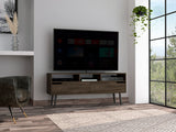 New Haven 2-Drawer 3-Shelf Dark Walnut TV Stand