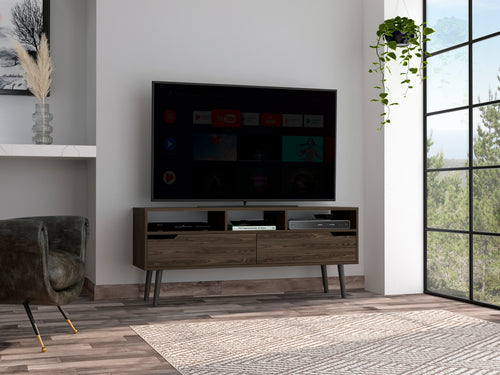 New Haven 2-Drawer 3-Shelf Dark Walnut TV Stand