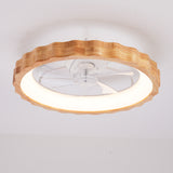 20" Plum Blossom Flush Mount Ceiling Fans with Lights and Remote