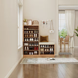 Multi functional Shoe Storage Cabinet with Bench & 7+3 Storage compartment