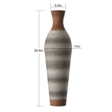 Hand-Woven PVC Rattan Floor Vase, 39.3 Inch Tall Decorative Vase