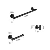 3-Pieces Bathroom Hardware Accessories Set - Towel Bar, Toilet Paper Holder