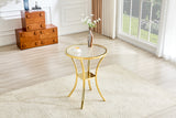 Glass Bar Table Golden