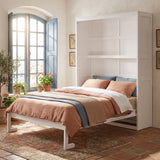 Full Solid Wood Murphy Bed White