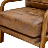 Wood Accent Chair Light Brown