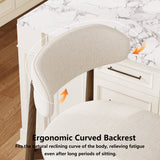 Set of 2 Metal Bar Stool Beige