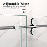 44"-48"W*76" H Frameless Single Sliding Shower Door