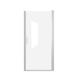 36x72 Inch Half Frame Pivot Shower Door Brushed Nickel 6mm