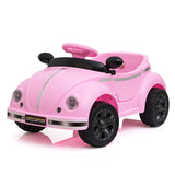 12V Kids Ride On Car W/2.4G RC,Classic Vintage Rounded Styling & Anti-Tip Design
