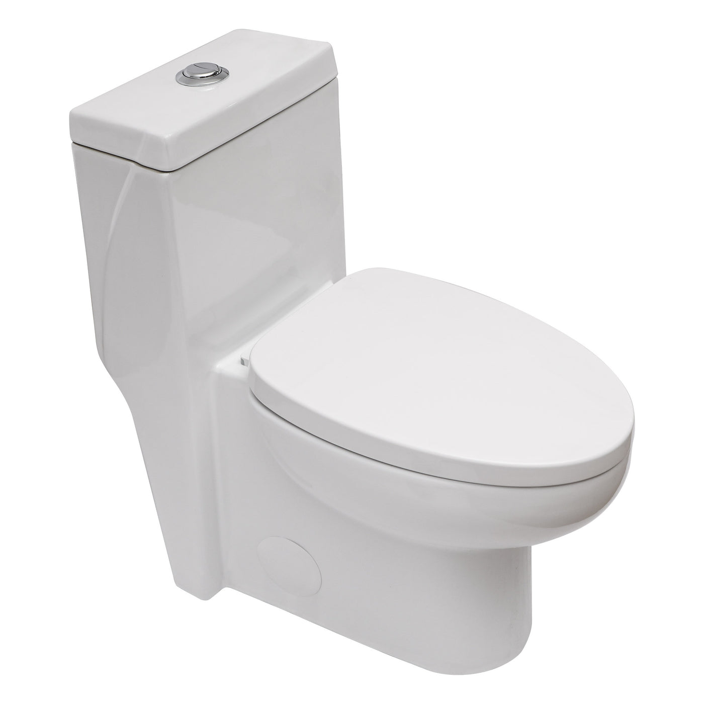 Modern Ceramic One-Piece Toilet Dual Flush Soft Close