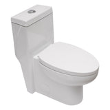 Modern Ceramic One-Piece Toilet Dual Flush Soft Close