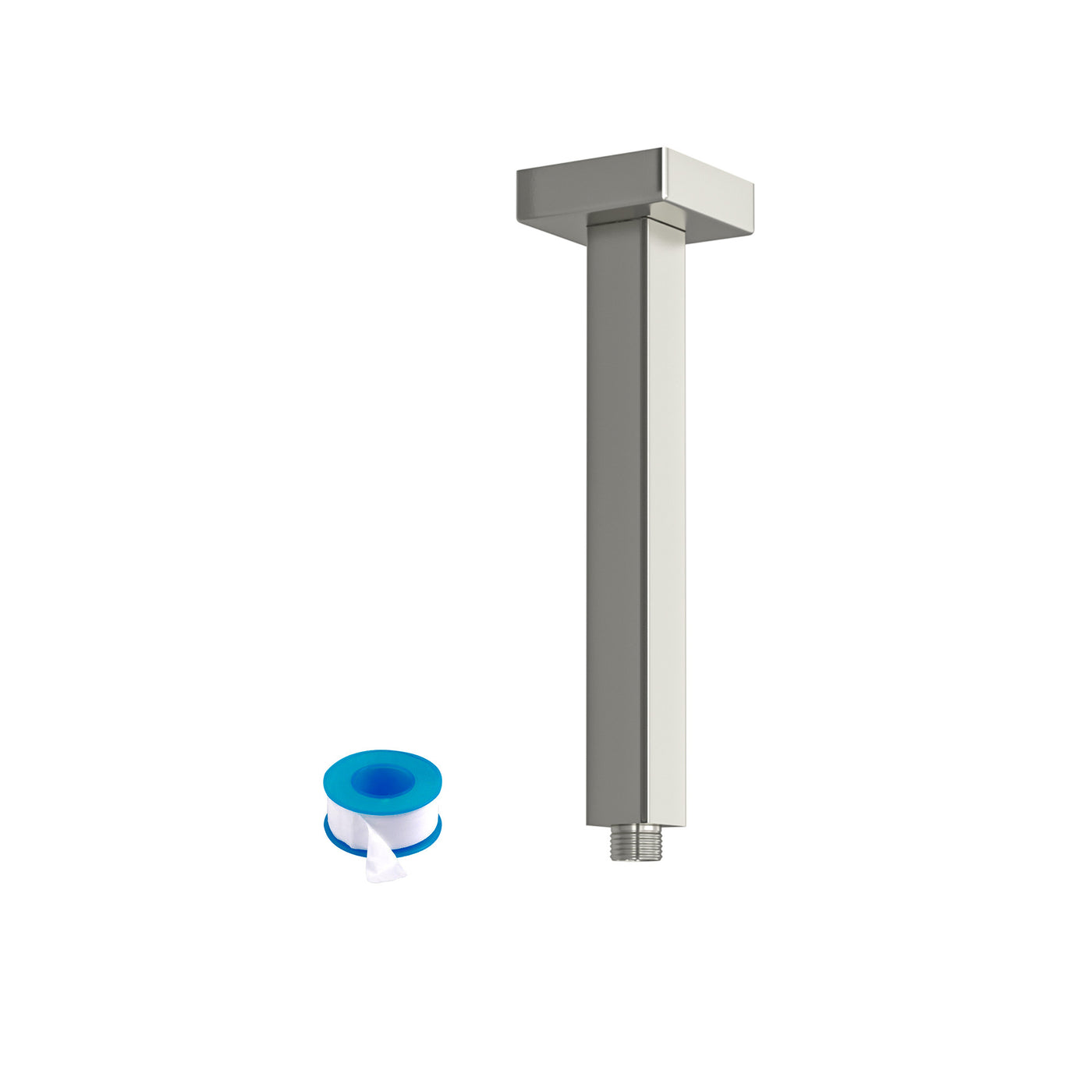 Brushed Nickel 8 Inch Ceiling Shower Arm Stainless Steel