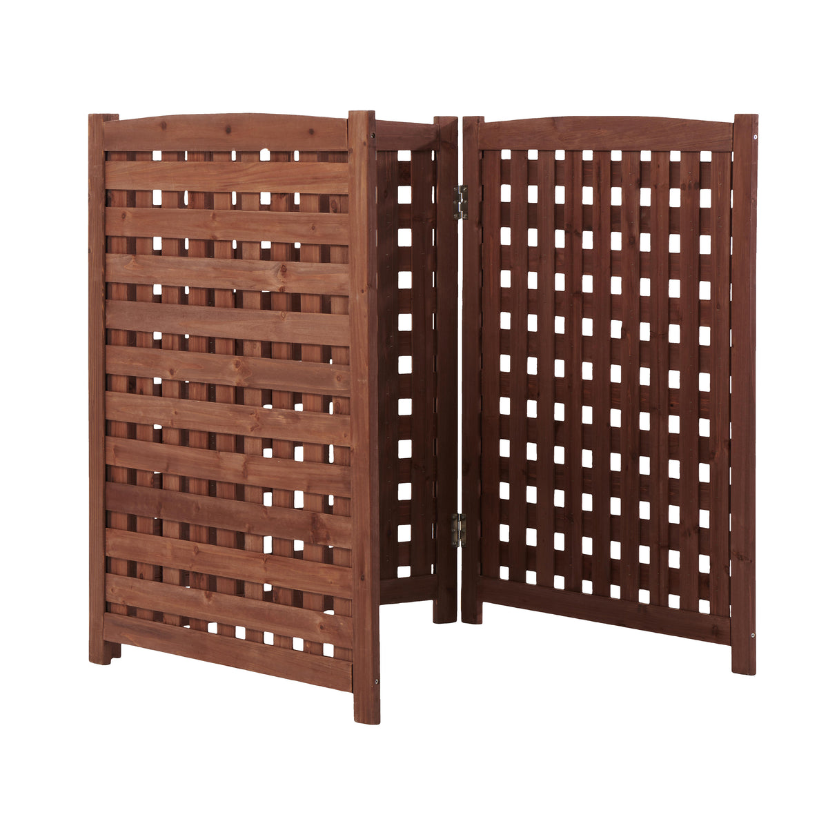3-Panel Outdoor Air Conditioner Fence Screen, Outside Wood Privacy Fence