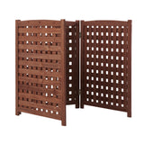 3-Panel Outdoor Air Conditioner Fence Screen, Outside Wood Privacy Fence