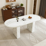 Engineered Wood Dining Table White 37"