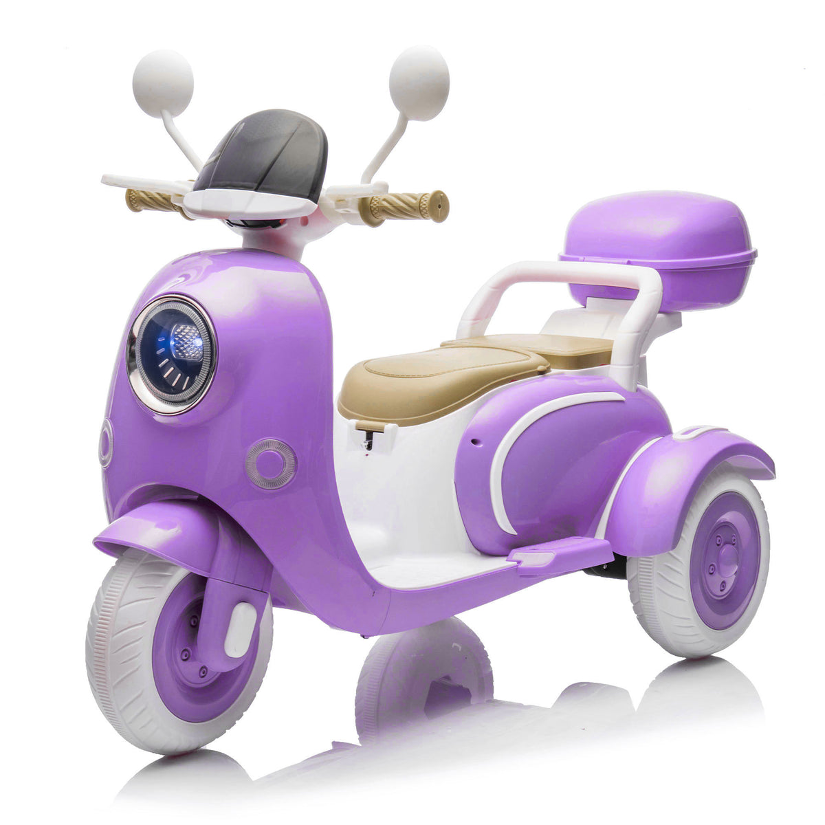 12V Two motors Kids Ride On Level Up Two-seater  Electric Motorcycle,Three-wheel