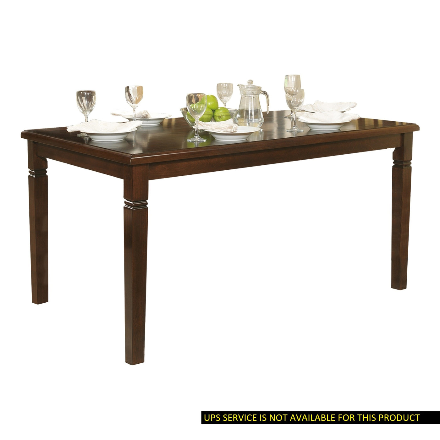 Espresso Finish Transitional Dining Table Oak Veneer