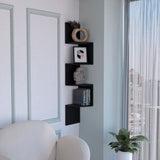 Modern Corner Shelf Full-Wall Design Multiple Shelving