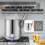 Stainless Steel Kettle, 16 GALLON Brewing Pot, Tri Ply Bottom for Beer