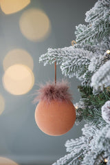 3.9" Glass Christmas Ball Ornaments, Set of 6
