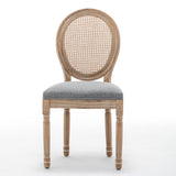 Set of 2 Solid Wood Dining Chair Grey