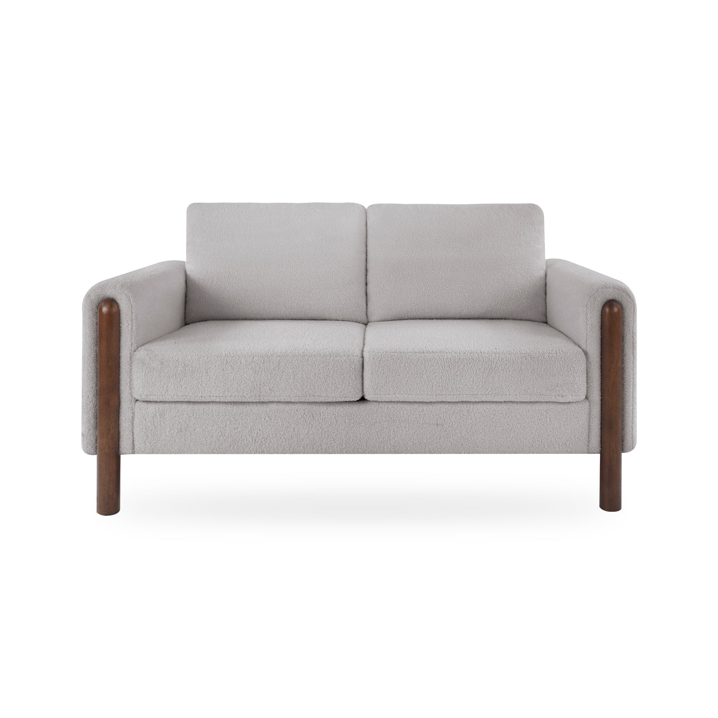 Mid-Century Modern Loveseat 2-Seater Sofa Green/White/Grey