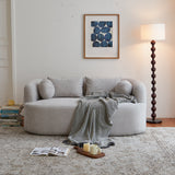 Memory Foam 2-Seater Sofa, Gray Chenille, Deep Seat