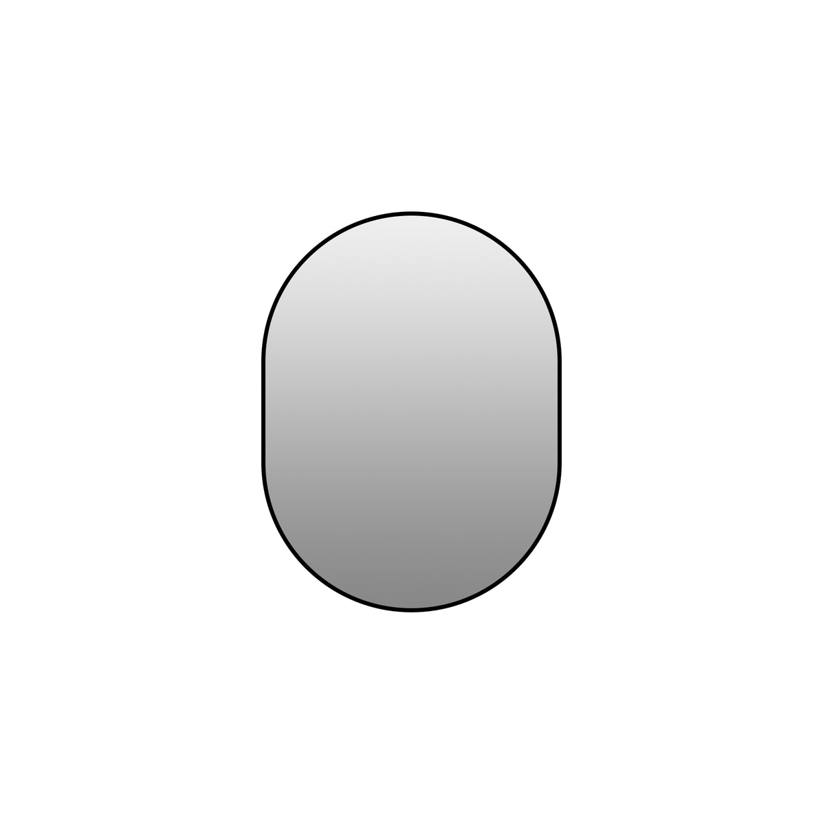 24" x 32" Capsule Bathroom Mirror, Framed Vanity Mirror with Aluminum Frame