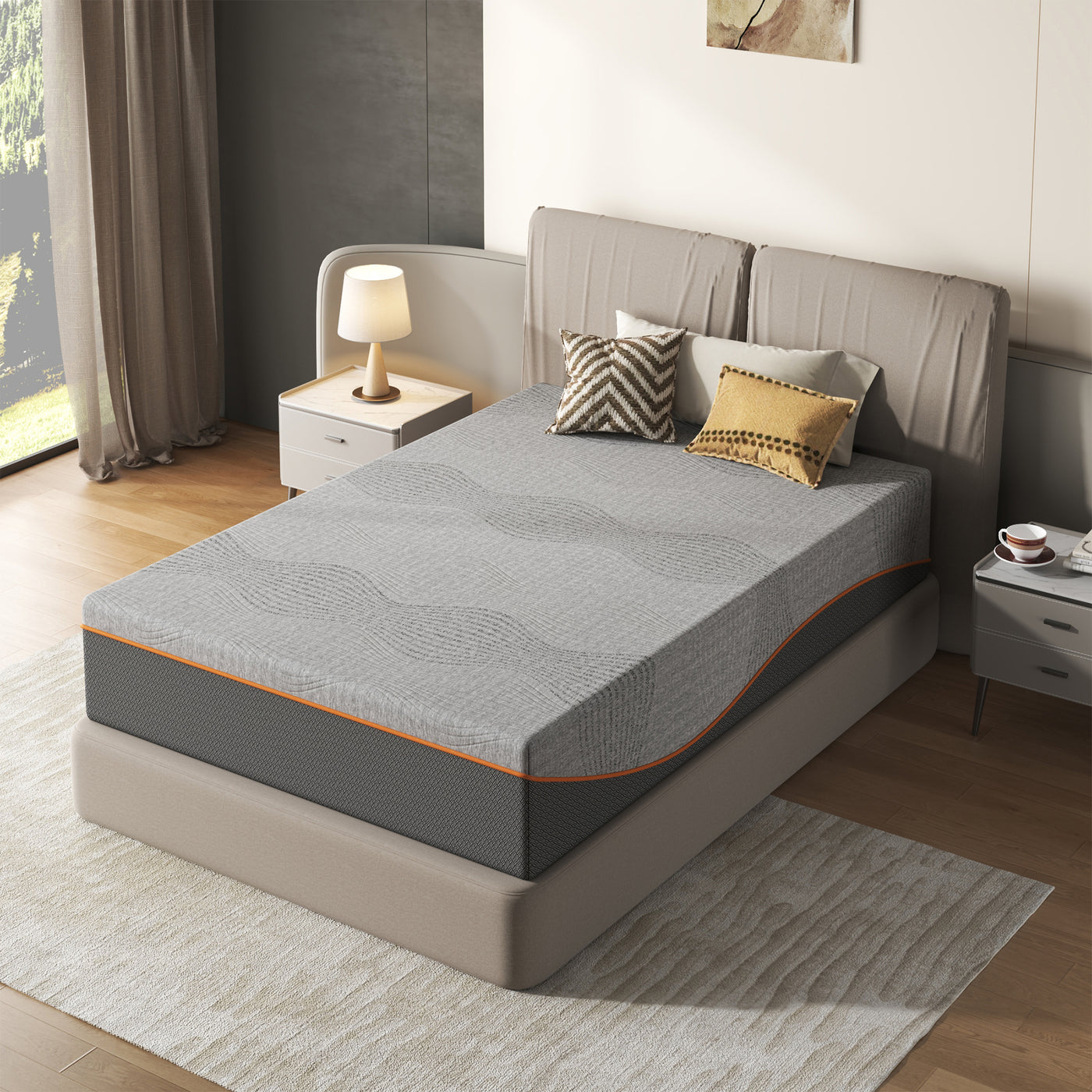 12 Inch Memory Foam Twin Mattress, Medium Feel, Cooling