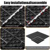 Plastic interlocking decking tiles, 44 packs of terrace decking tiles