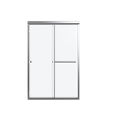 Semi-Frameless Double Sliding Shower Door 44-48"W x 72"H Chrome