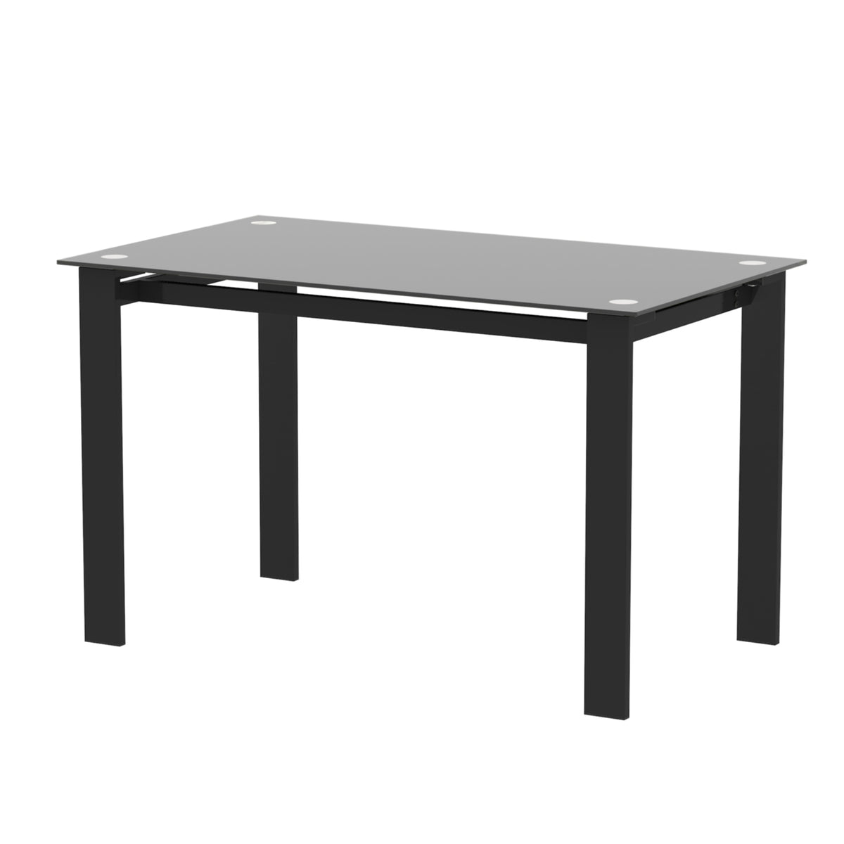 Glass Dining Table Black 55"