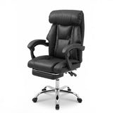 Executive Office Chair with Foot Rest, Adjustable Height High Back Reclining ...