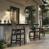 HDPE Bar Height Adirondack Chair with Cup Holder