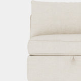 Chenille Loveseat with Storage Beige 68"