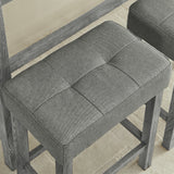 Solid Wood Bar Table Set Grey
