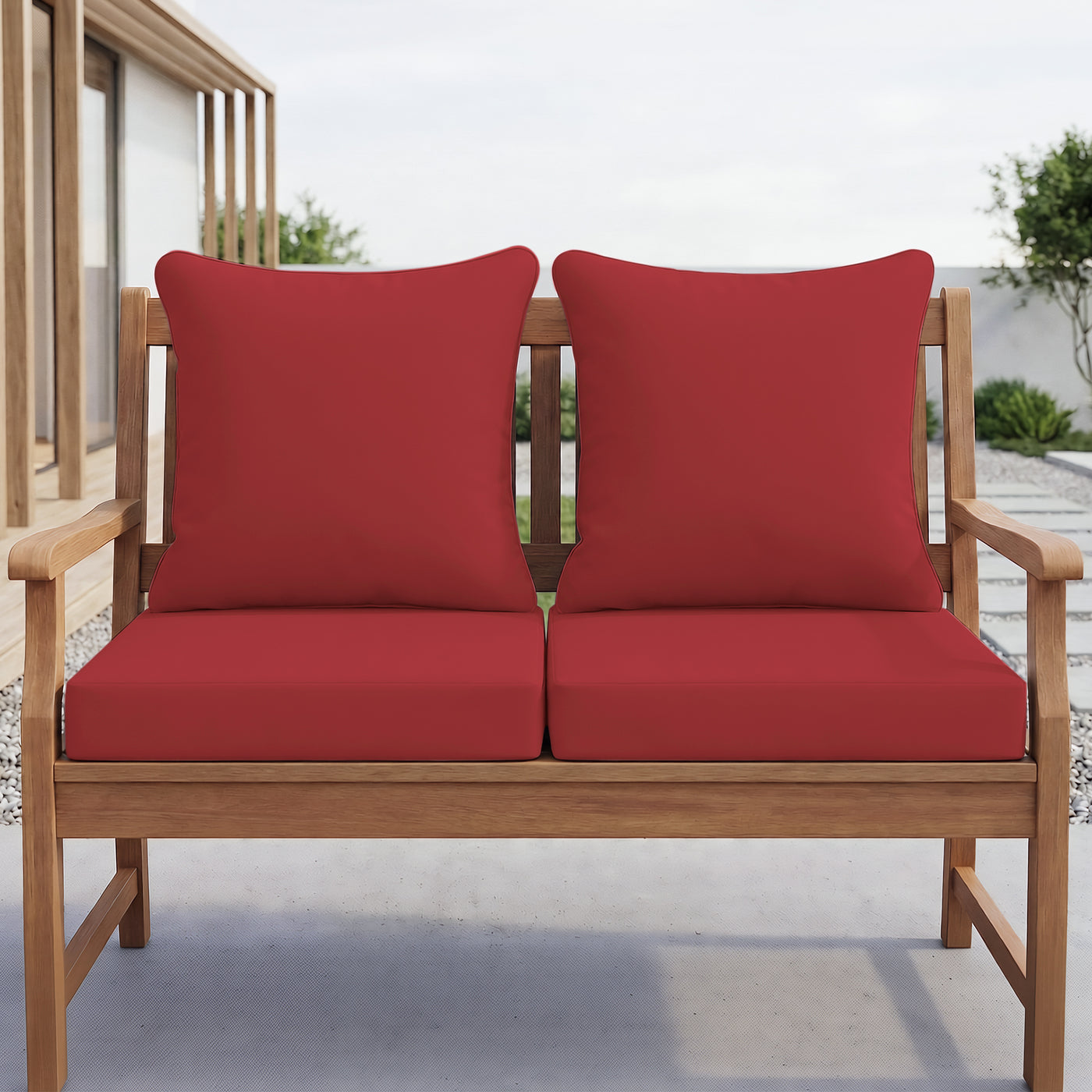 Deep Seat Cushion Set 24x24" Waterproof Fade Resistant Patio