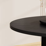 Engineered Wood Dining Table Black 44"