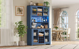 70.9" Kitchen Pantry Storage Cabinet Rustic Buffet Cabinet
