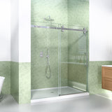 56-60"W x 72"H Frameless Sliding Shower Door Enclosure