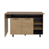 Korega TRB Kitchen Island Modern Kitchen Island with Storage Cabinet Drawers