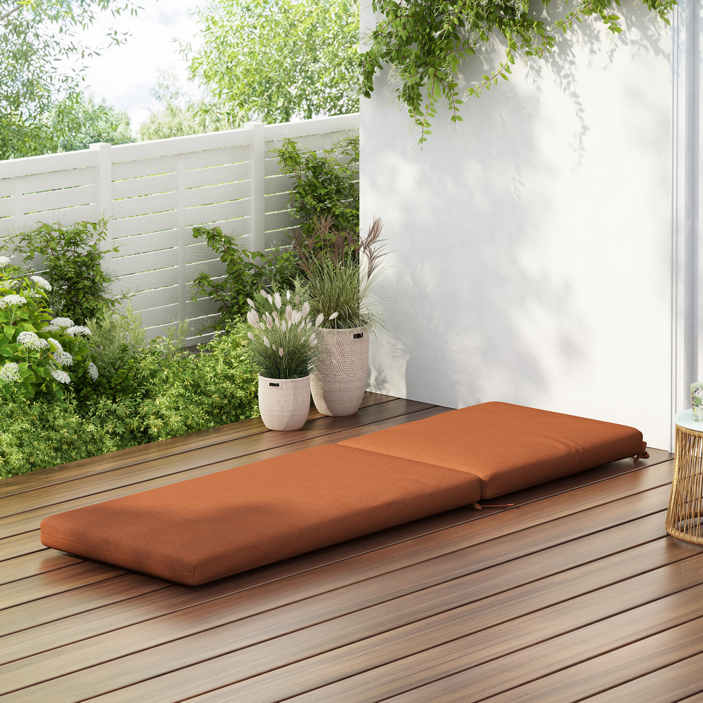 Noah Outdoor Chaise Lounge Cushion Orange