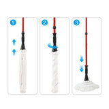 Twist Mop - Self-Bending Handle - Microfiber - Wet & Dry - 57.5"