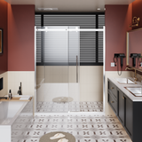 60.in W x 72.in H Frameless Shower Door Single Sliding