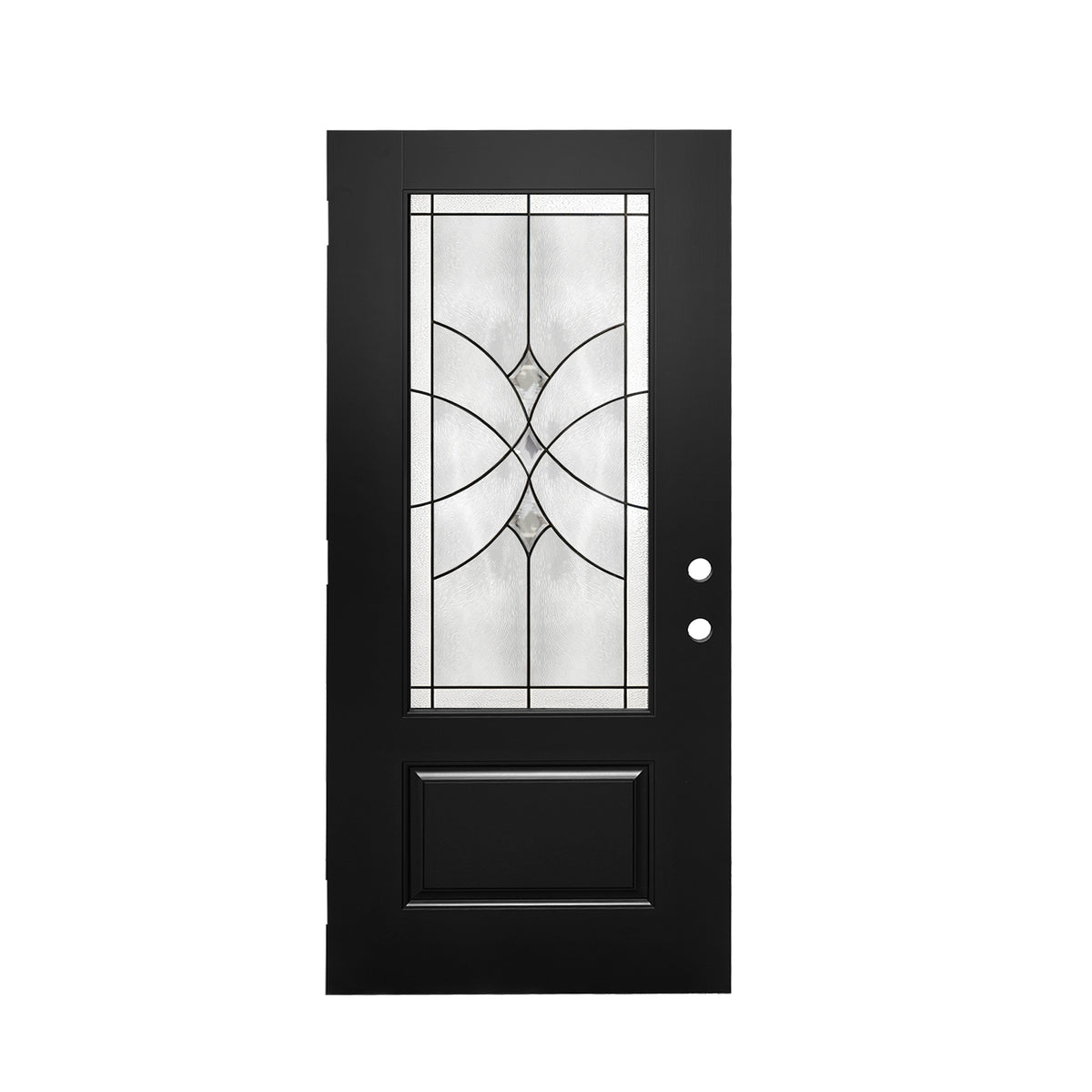 36"x80" Fiberglass Front Door, Left-Hand Inswing Exterior Door with Brickmould