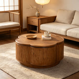 Engineered Wood Coffee Table with Storage Natural